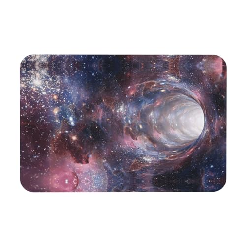 DIEzig Kieselgur mit Weltraumdruck, Herbstmatte, weiche Bodenmatte, Duschkissen, rutschfeste Gummi-Rückseite, 39,9 x 60,9 cm von DIEzig