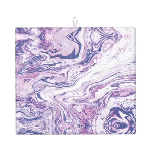 Dunkelviolette Textur, Marmordruck, niedliche Abtropfmatte für Küche, ästhetisch, saugfähig, Abtropfmatte, Küche, Abtropfmatte, leicht zu reinigen Dunkelviolette Textur, Marmordruck, niedliche Abtropfmatte für Küche, ästhetisch, saugfähig, Abtropfmatte, Küche, Abtropfmatte, leicht zu reinigen von DIEzig