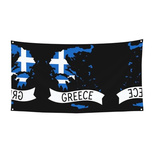 Griechenland-Karten-Druck, hängende Halloween-Party-Banner für Feiertage, 1 Stück, ideal für Halloween, Weihnachtsfeiern von DIEzig
