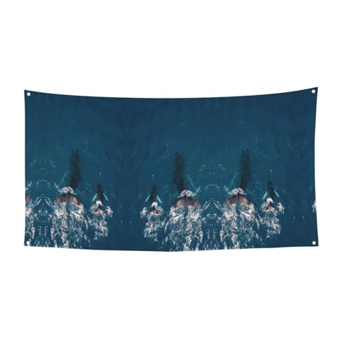 Halloween-Party-Banner mit Meeressäugetier-Motiv, zum Aufhängen, für Feiertage, 1 Stück, ideal für Halloween-Weihnachtsfeiern von DIEzig