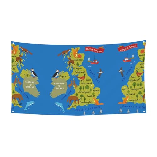 Halloween-Party-Banner mit britischem Kartendruck, ideal für Halloween, Weihnachtsfeiern, 1 Packung von DIEzig