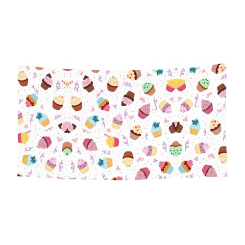 Halloween-Party-Banner zum Aufhängen mit köstlichen Cupcakes für Feiertage, 1 Stück, ideal für Halloween-Weihnachtsfeiern von DIEzig
