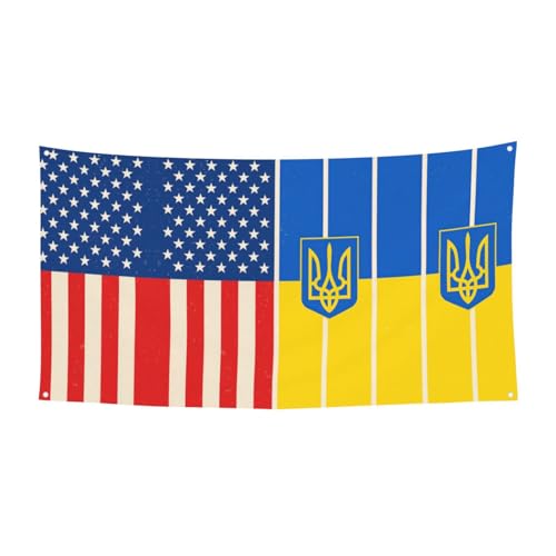 Halloween-Partybanner zum Aufhängen, USA und Ukraine, ideal für Halloween, Weihnachtsfeiern, 1 Stück von DIEzig
