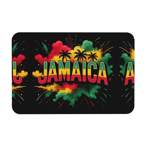 Jamaica Colorf Printing Kieselgur Matte, Herbst-Weichbodenmatte, Duschkissen, rutschfeste Gummi-Rückseite, 39,9 x 60,9 cm von DIEzig