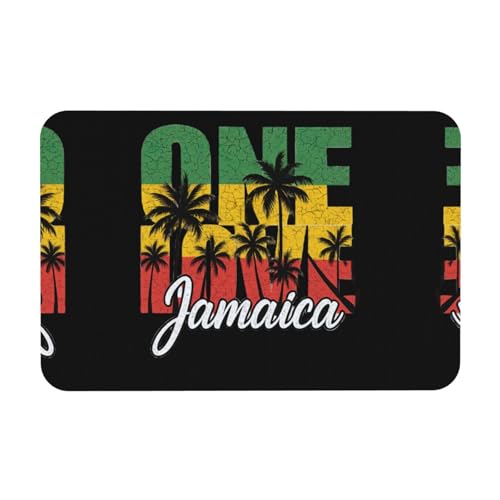 Jamaica Palmendruck, Kieselgur-Matte, Herbstmatte, weiche Bodenmatte, Duschkissen, rutschfeste Gummi-Rückseite, 39,9 x 60,9 cm von DIEzig