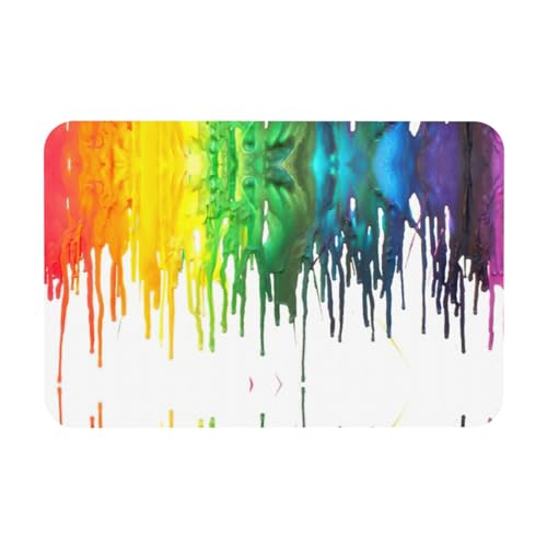 Kieselgur-Matte, Herbst-Weichbodenmatte, Duschkissen, rutschfeste Gummi-Rückseite, 39,9 x 60,9 cm, Weiß von DIEzig