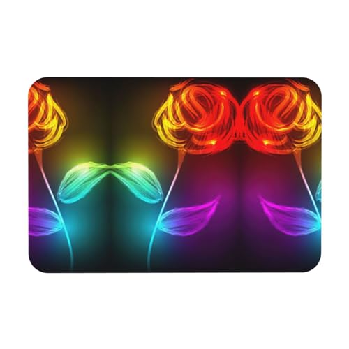 Kieselgur-Matte, Motiv: Rote Rose, Kunstdruck, 39,9 x 60,9 cm, Herbstmatte, weiche Bodenmatte, Duschkissen, rutschfeste Gummi-Rückseite von DIEzig
