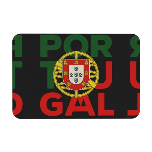Kieselgur-Matte mit Portugal-Flagge, 39,9 x 60,9 cm, Herbst-weiche Bodenmatte, Duschkissen, rutschfeste Gummi-Rückseite von DIEzig