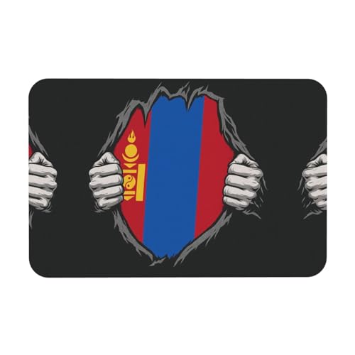 Kieselgur Mongolische Flagge, 40 x 60 cm, Herbstmatte, weiche Bodenmatte, Duschkissen, rutschfeste Gummi-Rückseite von DIEzig