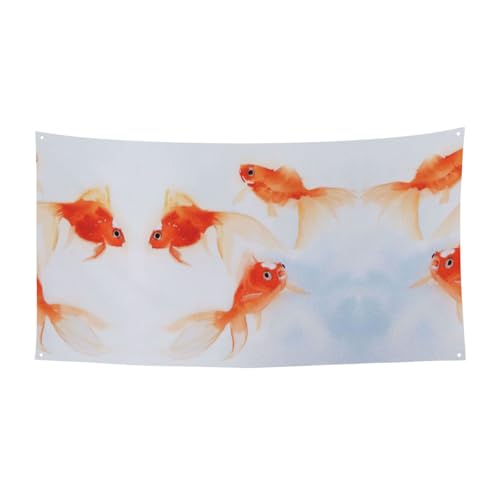 Kleiner Goldfisch, der im Wasser schwimmt, zum Aufhängen, Halloween-Party-Banner für Feiertage, 1 Stück, ideal für Halloween-Weihnachtsfeiern von DIEzig