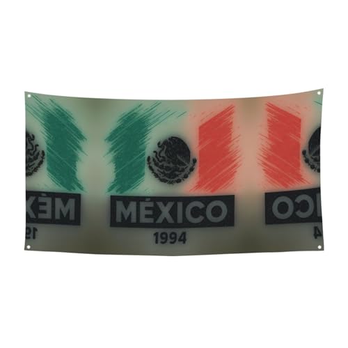 Mexiko-Flagge, zum Aufhängen, Halloween-Party-Banner für Feiertage, 1 Stück, ideal für Halloween, Weihnachtsfeiern von DIEzig