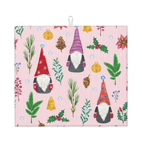 Niedlicher Zwerg mit 1 Druck, niedliche Abtropfmatte für Küche, ästhetisch, saugfähig, Abtropfmatte, Küchenabtropfmatte, leicht zu reinigen von DIEzig