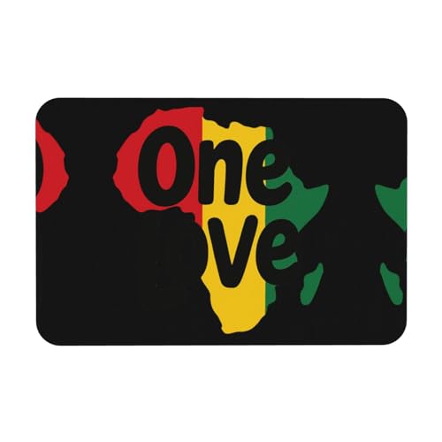 One Love Afric Printing Kieselgur Matte, herbstliche weiche Bodenmatte, Duschkissen, rutschfeste Gummi-Rückseite, 39,9 x 60,9 cm von DIEzig