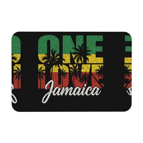 One Love Jamai-Druck, Kieselgur-Matte, Herbst-Weichbodenmatte, Duschkissen, rutschfeste Gummi-Rückseite, 39,9 x 60,9 cm von DIEzig