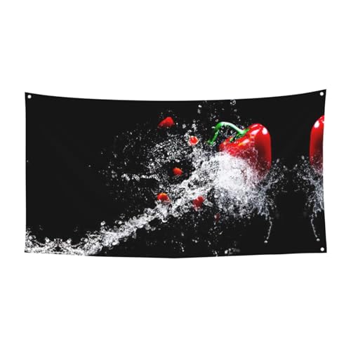 Paprika Wasserspritzer-Druck, hängende Halloween-Party-Banner für Feiertage, 1 Stück, ideal für Halloween-Weihnachtsfeiern von DIEzig