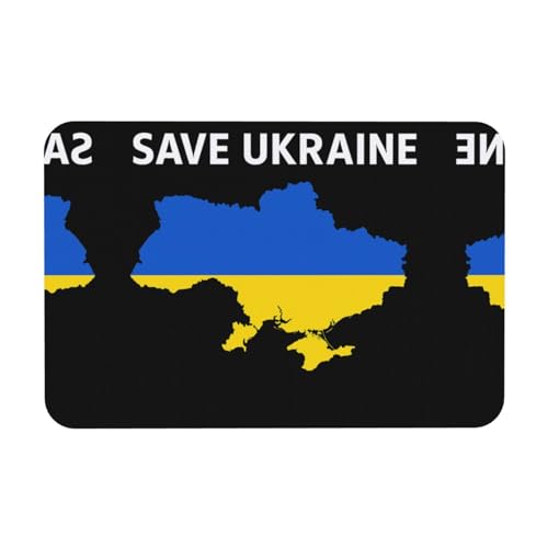 Save Ukraine Printing Kieselgur Matte, Herbst-Weichbodenmatte, Duschkissen, rutschfeste Gummi-Rückseite, 39,9 x 60,9 cm von DIEzig