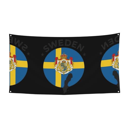Schweden-Flagge, zum Aufhängen, Halloween-Party-Banner für Feiertage, 1 Stück, ideal für Halloween-Weihnachtsfeiern von DIEzig