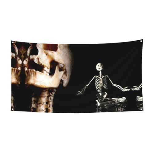 Skelett-Druck, hängende Halloween-Party-Banner für Feiertage, 1 Stück, ideal für Halloween-Weihnachtsfeiern von DIEzig