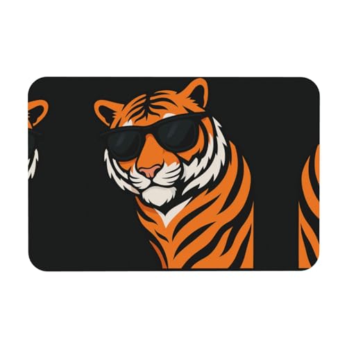Stilvoller Tiger-Gigapixel-Standard-Scale-4_00x Druck, 39,9 x 60,9 cm Kieselgur-Matte, Herbst-Weichbodenmatte, Duschkissen, rutschfeste Gummi-Rückseite von DIEzig