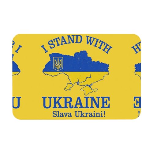 Ukraine Suppor Printing Kieselgur Matte, herbstliche weiche Bodenmatte, Duschkissen, rutschfeste Gummi-Rückseite, 39,9 x 60,9 cm von DIEzig