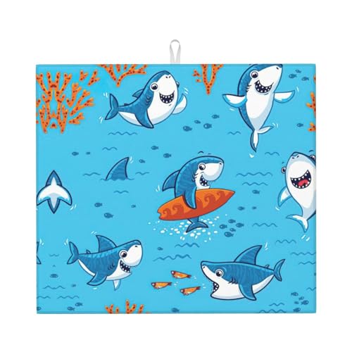 Unterwasserwal-Druck, niedliche Abtropfmatte für Küche, ästhetisch, saugfähig, Abtropfmatte, Küchen-Abtropfmatte, leicht zu reinigen Unterwasserwal-Druck, niedliche Abtropfmatte für Küche, ästhetisch, saugfähig, Abtropfmatte, Küchen-Abtropfmatte, leicht zu reinigen von DIEzig