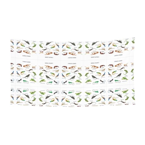 Verschiedene Arten von Eidechsen-Druck, hängende Halloween-Party-Banner für Feiertage, 1 Stück, ideal für Halloween-Weihnachtsfeiern von DIEzig