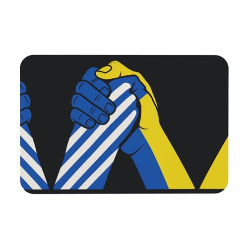 Zusammen mit Ukraine-Druck, 39,9 x 60,9 cm, Kieselgur-Matte, Herbst-Weichbodenmatte, Duschkissen, rutschfeste Gummi-Rückseite von DIEzig