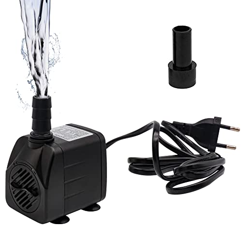 DIFCUL Mini Wasserpumpe Aquarium Klein Tauchpumpe 450L/H 10W Ultra Leises Aquariumpump Springbrunnen pumpe mit 1.5m Netzkabel für Teich Garten Hydroponiksystem von DIFCUL