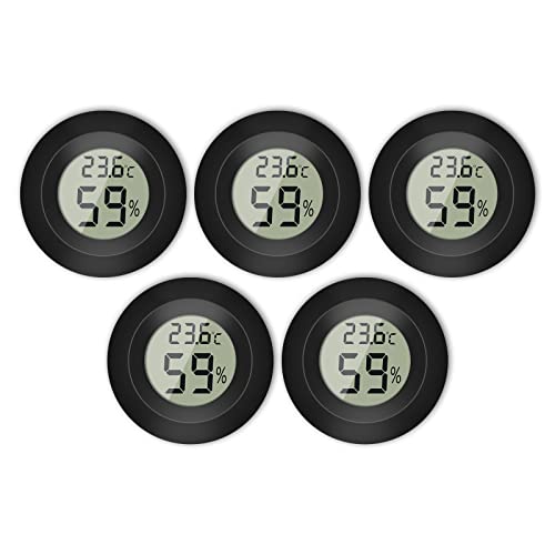 DIFCUL Mini hygrometer innen,raumthermometer,LCD thermometer hygrometer,hygrometer digital thermometer hygrometer innen,für Luftentfeuchter der humidifiers babyroom Gewächshaus, schwarz rund DIFCUL Mini hygrometer innen,raumthermometer,LCD thermometer hygrometer,hygrometer digital thermometer hygrometer innen,für Luftentfeuchter der humidifiers babyroom Gewächshaus, schwarz rund von DIFCUL