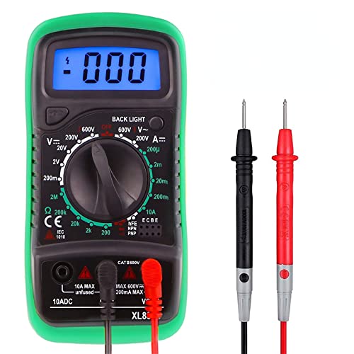 DIFCUL Multimeter, XL830L Voltmeter Ammeter Ohmmeter Handheld LCD Digital Current Voltage Tester with LCD Backlight DIFCUL Multimeter, XL830L Voltmeter Ammeter Ohmmeter Handheld LCD Digital Current Voltage Tester with LCD Backlight von DIFCUL