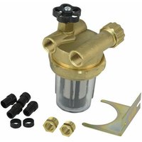 Zwei Leitungen mit Absperrhahn IG3/8" vernickeltes Sieb Zwei Leitungen mit Absperrhahn IG3/8" vernickeltes Sieb von DIFF