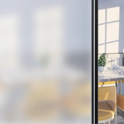 DIFIT Fensterfolie, Anti UV Milchglasfolie Sichtschutzfolie Fenster, Entfernbar Selbstklebende Folie Fensterfolie Blickdicht, Wiederverwendbar Folie Fenster Sichtschutz für Büro Wohnen (30x200cm) von DIFIT