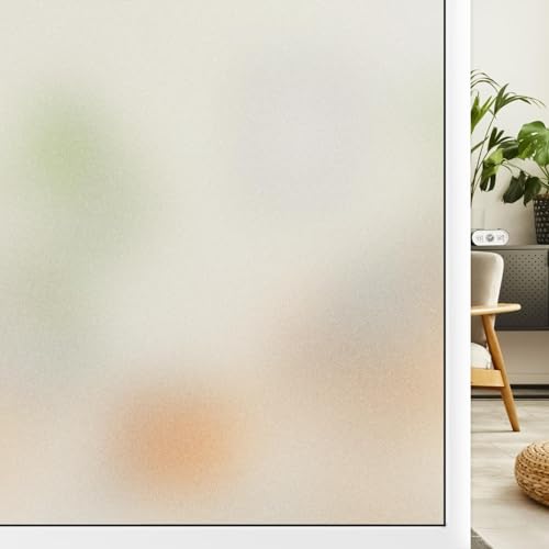 DIFIT Fensterfolie, Anti UV Milchglasfolie Sichtschutzfolie Fenster, Entfernbar Selbstklebende Folie Fensterfolie Blickdicht, Wiederverwendbar Folie Fenster Sichtschutz für Büro Wohnen (44.3x400cm) von DIFIT