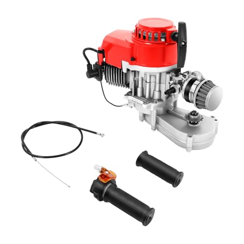 DIFU 49ccm 2 Takt-Motor Mini Moto Engine Pullstart, Einzylinder Mini Motor für ATV Dirt Bike Quad Pocket Bike Motorrad von DIFU