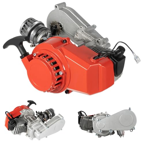 DIFU 49ccm Pocket Dirt Bike Motor Upgrade 2 Takt Motor Mini Motor Go Kart Benzin Beach Bike ATV Engine 3PS für 50ccm von DIFU