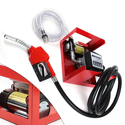 Dieselpumpe Selbstansaugend 12V Heizölpumpe 175W 50L / min Ölpumpe Elektrisch Ölabsaugpumpe, Automatik-Zapfpistole, 4m Schlauch, Zählwerk von DIFU