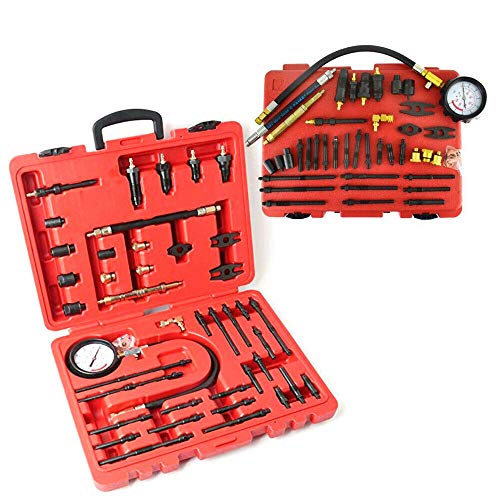 Kompressionstester, Neu Benzin-Motoren/Diesel Kompressionstester KompressionsprüFer Drucktester TestgeräT 44-Teiliges Set 40 Bar 600 PSI von DIFU