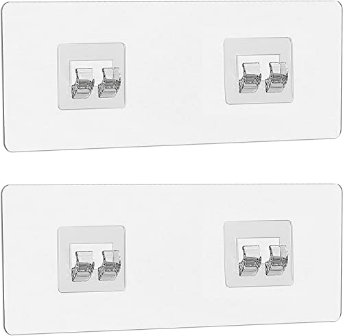 DIFULI 2er-Pack Klebehaken Transparent für Duschablagen, Küchenregale, Bad und Wand - Starke Durchsichtige Haken Selbstklebend Ohne Bohren - Ersatzhaken Ecke Duschablage DIFULI 2er-Pack Klebehaken Transparent für Duschablagen, Küchenregale, Bad und Wand - Starke Durchsichtige Haken Selbstklebend Ohne Bohren - Ersatzhaken Ecke Duschablage von DIFULI