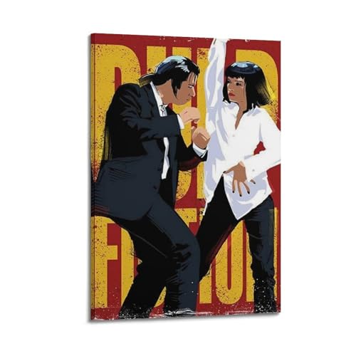 DIGERTECH Pulp Fiction Tanzposter, Vintage-Kunst, Raumdekoration, ästhetisches Poster für Schlafzimmer, Wohnzimmer, Wände, ästhetisches Poster, 50 x 75 cm, Rahmenstil von DIGERTECH