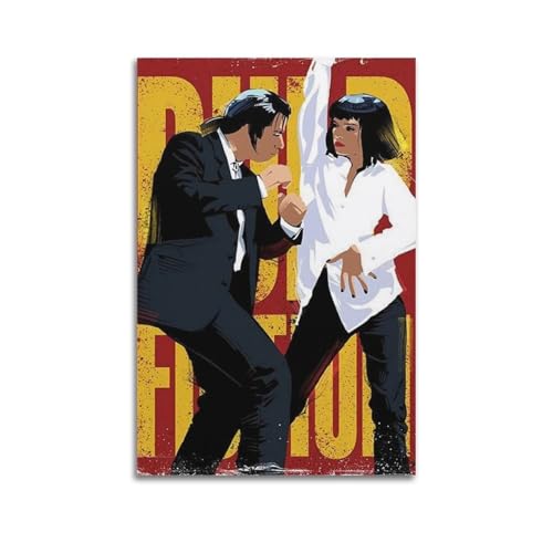 DIGERTECH Pulp Fiction Tanzposter, Vintage-Kunst-Cover, Raumdekoration, ästhetisch für Schlafzimmer, Wohnzimmer, Wände, ästhetisches Poster, 40 x 60 cm, ungerahmter Stil von DIGERTECH