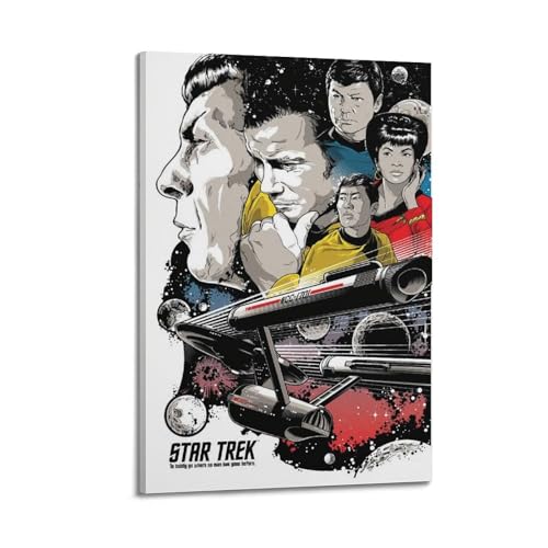 DIGERTECH Star Trek Vintage-Poster, Vintage-Kunst, Raumdekoration, ästhetisch für Schlafzimmer, Wohnzimmer, Wände, ästhetisches Poster, 40 x 60 cm, Rahmenstil von DIGERTECH
