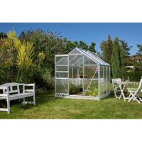 Gewächshaus Vitavia Comet 3800,Aluminium eloxiert+Waben-Polycarbonat 4mm, 195x195xH197cm von Ezooza von DIGIPLASTICS
