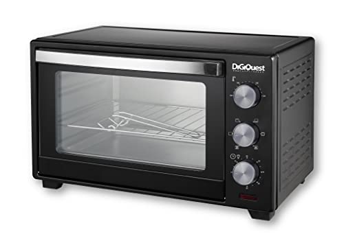 Digiquest Four électrique 30 L1600 Watt ventilé minuterie 60 min. avec arrêt automatique et éclairage intérieur - Double verre trempé résistant à la chaleur Conforme aux nouvelles réglementations CE von DIGIQUEST