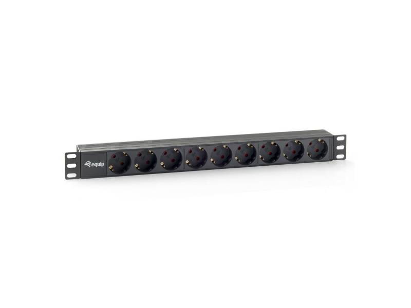 DIGITAL DATA EQUIP Steckdosenleiste 19" 9-fach Schuko, schwarz Steckdosenleiste von DIGITAL DATA