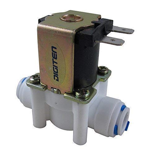 DIGITEN 24 V 3/8 Zoll Wasser-Magnetventil Einlass Schnellanschluss für RO Umkehrosmoseanlage von DIGITEN