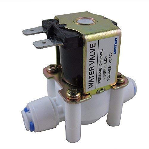 DIGITEN DC 12 V Wassermagnetventil, Schnellanschluss, 6,35 mm Einlasszufuhr, N/C, normalerweise geschlossen, kein Wasserdruck DIGITEN DC 12 V Wassermagnetventil, Schnellanschluss, 6,35 mm Einlasszufuhr, N/C, normalerweise geschlossen, kein Wasserdruck von DIGITEN