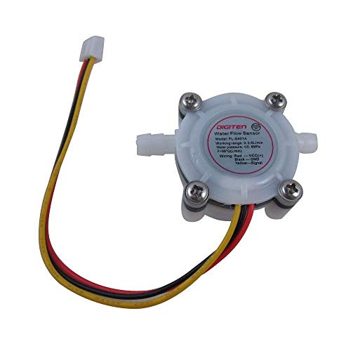 Digiten G1/4 Zoll Wasserdurchflusssensor, Hall-Effekt-Sensor, Durchflussmesser, Zähler, Anschluss Schlauch, 0,3-6 l/min – Arduino, Raspberry Pi und Umkehrosmosefilter kompatibel Digiten G1/4 Zoll Wasserdurchflusssensor, Hall-Effekt-Sensor, Durchflussmesser, Zähler, Anschluss Schlauch, 0,3-6 l/min – Arduino, Raspberry Pi und Umkehrosmosefilter kompatibel von DIGITEN