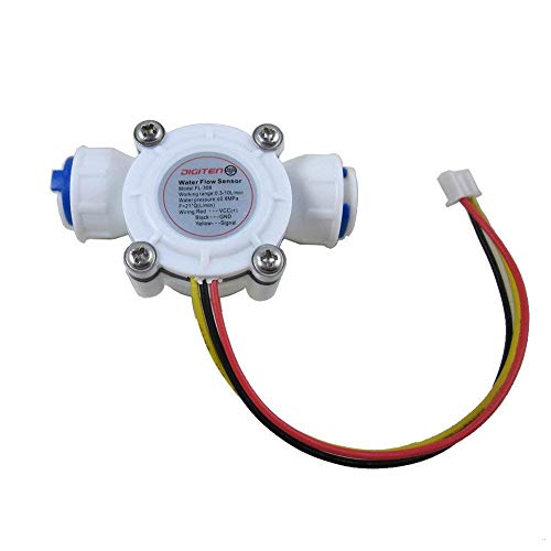 Digiten G3/8" Quick Connect Hall-Effekt-Sensor Wasserdurchflussmesser Wasserdurchflussmesser 0,3-10 l/min - Arduino, Raspberry Pi und Umkehrosmosefilter kompatibel Digiten G3/8" Quick Connect Hall-Effekt-Sensor Wasserdurchflussmesser Wasserdurchflussmesser 0,3-10 l/min - Arduino, Raspberry Pi und Umkehrosmosefilter kompatibel von DIGITEN