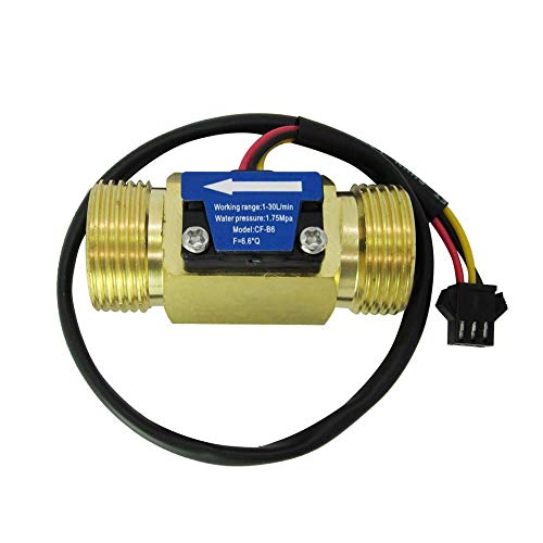 SENSTREE G3/4 Zoll Messing Wasserdurchflusssensor, Hall-Effekt Flüssigkeitsdurchflussmesser Durchflussmesser Zähler 1-30 l/min SENSTREE G3/4 Zoll Messing Wasserdurchflusssensor, Hall-Effekt Flüssigkeitsdurchflussmesser Durchflussmesser Zähler 1-30 l/min von DIGITEN
