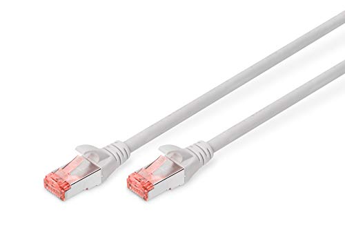 DIGITUS LAN Kabel Cat 6 - 1m - RJ45 Netzwerkkabel - S/FTP Geschirmt - Kompatibel zu Cat 6A & Cat 7 - Grau von DIGITUS